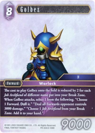 Golbez Alternate Art Promo PR-024/2-109H FF: Promo Cards Final Fantasy card