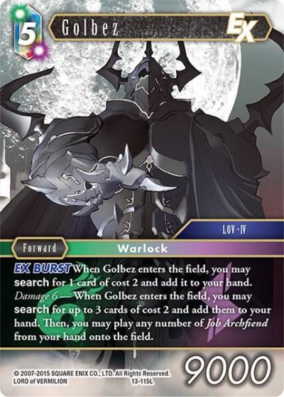 Golbez EX 13-115L Opus XIII: Crystal Radiance Final Fantasy card
