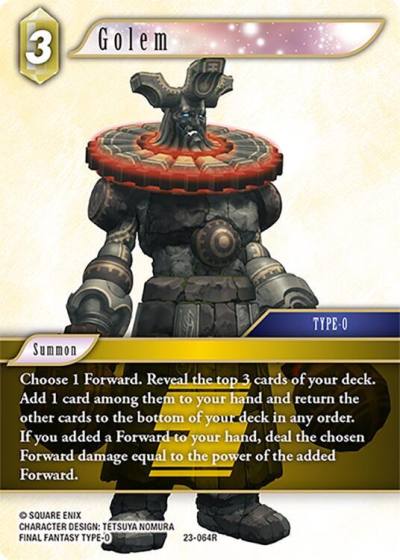 Golem 23-064R Hidden Trials Final Fantasy card