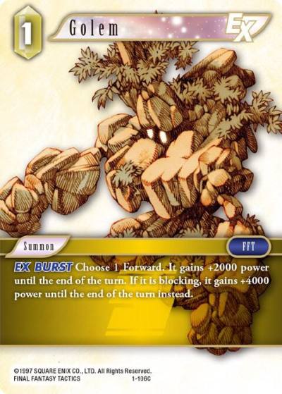 Golem EX 1-106C Opus I Final Fantasy card
