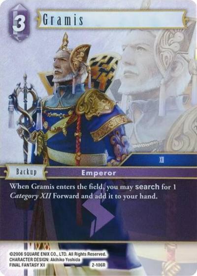 Gramis 2-106R Deck Exclusive Cards Final Fantasy card