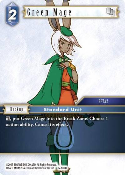 Green Mage 5-137C Opus V Final Fantasy card