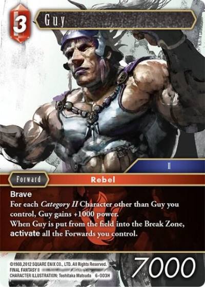 Guy 6-003H Opus VI Final Fantasy card