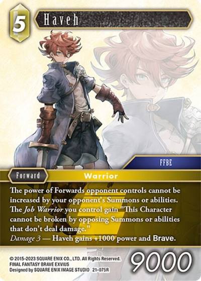 Haveh 21-075R Beyond Destiny Final Fantasy card