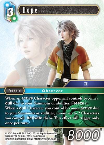 Hope 13-109R Opus XIII: Crystal Radiance Final Fantasy card