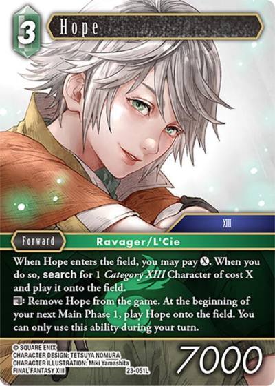 Hope 23-051L Hidden Trials Final Fantasy card