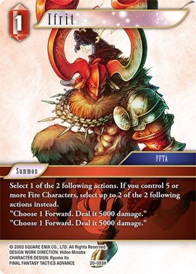 Ifrit 20-003H Dawn of Heroes Final Fantasy card