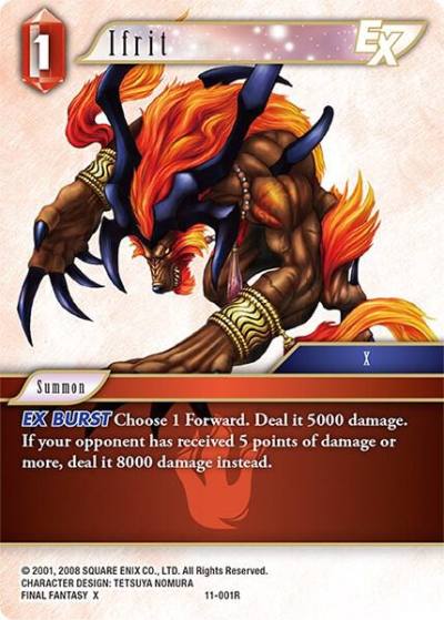 Ifrit EX 11-001R Opus XI Final Fantasy card