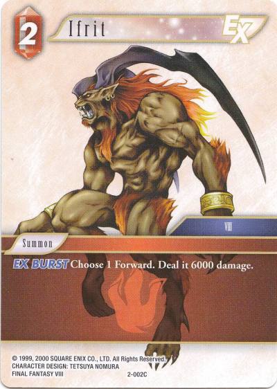 Ifrit EX 2-002C Deck Exclusive Cards Final Fantasy card