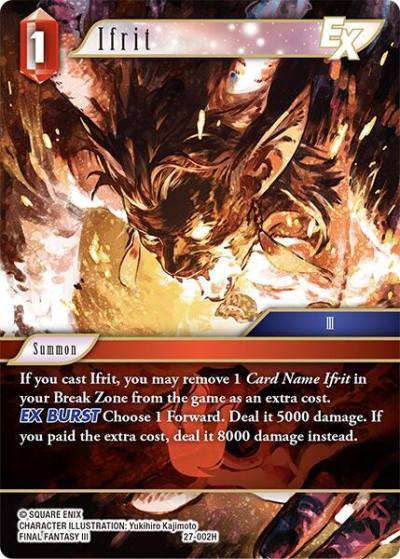 Ifrit EX 27-002H Journey of discovery Final Fantasy card