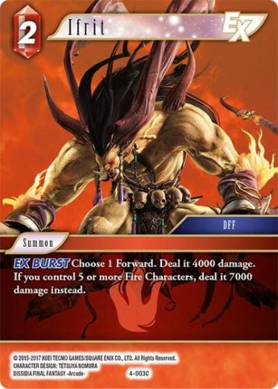 Ifrit EX 4-003C Opus IV Final Fantasy card