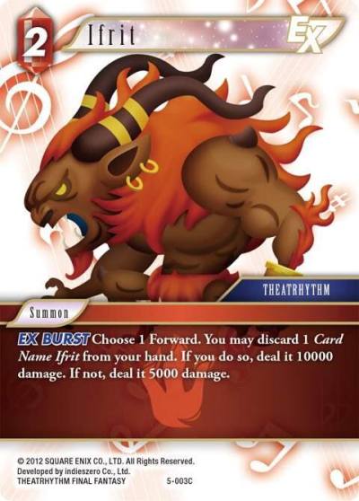 Ifrit EX 5-003C Opus V Final Fantasy card
