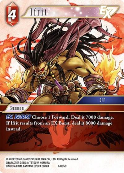 Ifrit EX 7-005C Opus VII Final Fantasy card