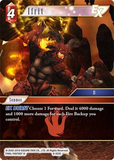 Ifrit EX 8-003C Opus VIII Final Fantasy card