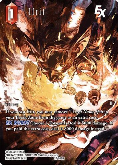 Ifrit EX Full Art 27-002H Journey of discovery Final Fantasy card