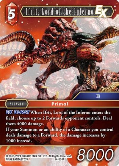 Ifrit Lord of the Inferno EX 14-006R Opus XIV: Crystal Abyss Final Fantasy card