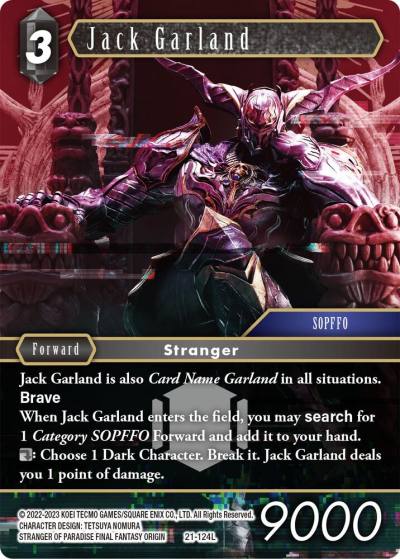 Jack Garland 21-124L Beyond Destiny Final Fantasy card