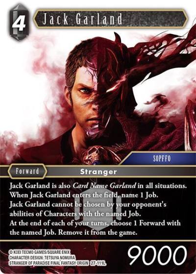 Jack Garland 27-111L Journey of discovery Final Fantasy card