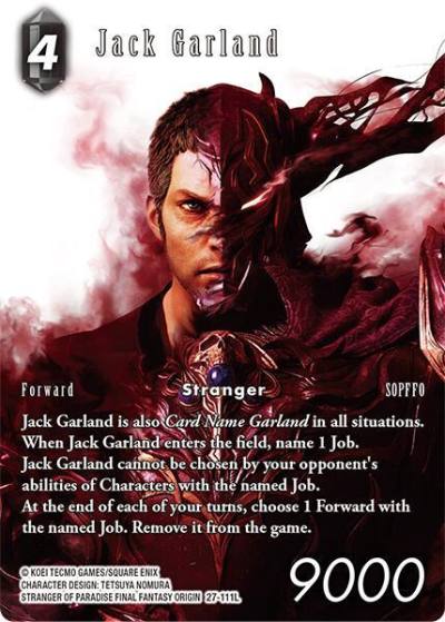 Jack Garland Full Art 27-111L Journey of discovery Final Fantasy card