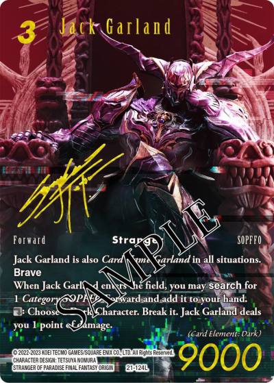 Jack Garland Special Edition 21-124L Beyond Destiny Final Fantasy card