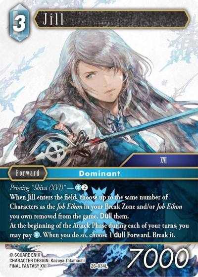 Jill 26-034L Gunslinger in the abyss Final Fantasy card