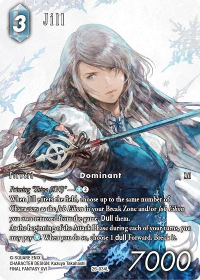 Jill Full Art 26-034L Gunslinger in the abyss Final Fantasy card