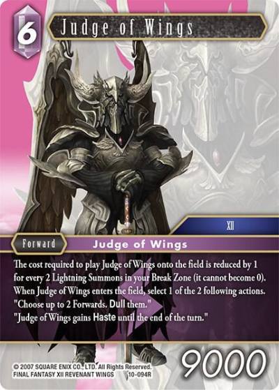 Judge of Wings 10-094R Opus X Final Fantasy card