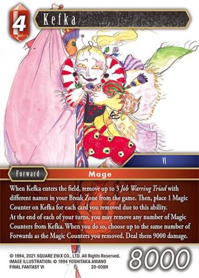 Kefka 20-008H Dawn of Heroes Final Fantasy card