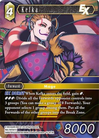 Kefka EX 15-071H Crystal Dominion Final Fantasy card
