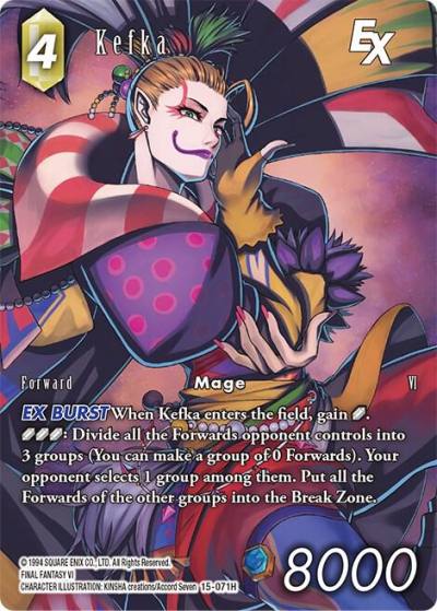 Kefka EX Full Art 15-071H Crystal Dominion Final Fantasy card