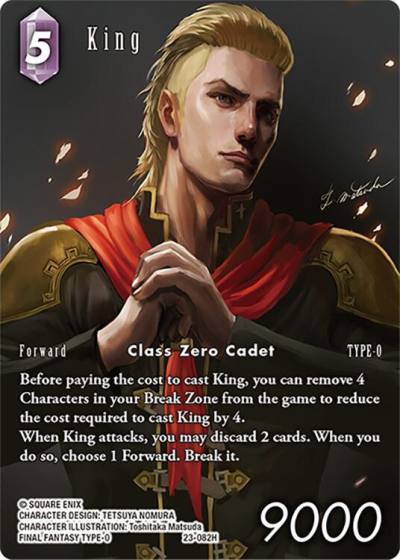 King Full Art 23-082H Hidden Trials Final Fantasy card