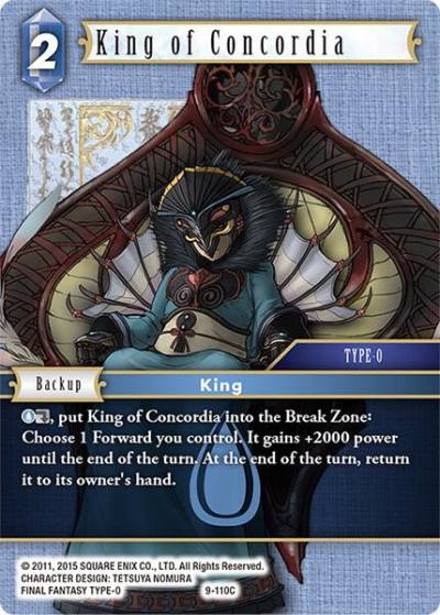 King of Concordia 9-110C Opus IX Final Fantasy card