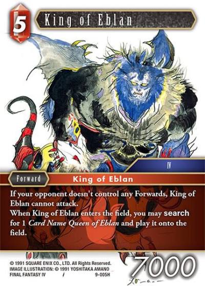 King of Eblan 9-005H Opus IX Final Fantasy card
