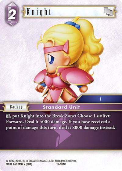 Knight 101 17-101C Rebellion's Call Final Fantasy card
