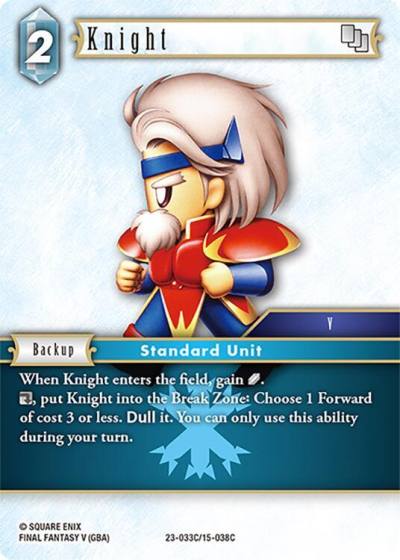 Knight 23-033C/15-038C Hidden Trials Final Fantasy card