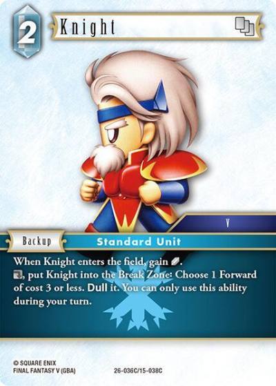 Knight 26-036C/15-038C Gunslinger in the abyss Final Fantasy card