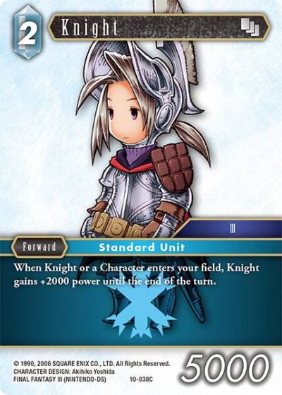 Knight Luneth 10-038C Opus X Final Fantasy card