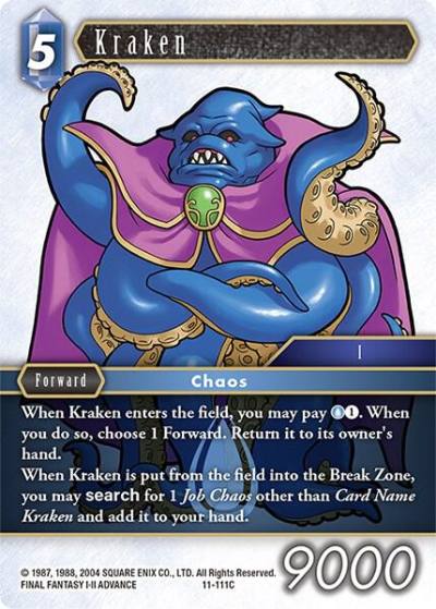 Kraken 11-111C Opus XI Final Fantasy card