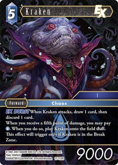 Kraken EX 17-112R Rebellion's Call Final Fantasy card