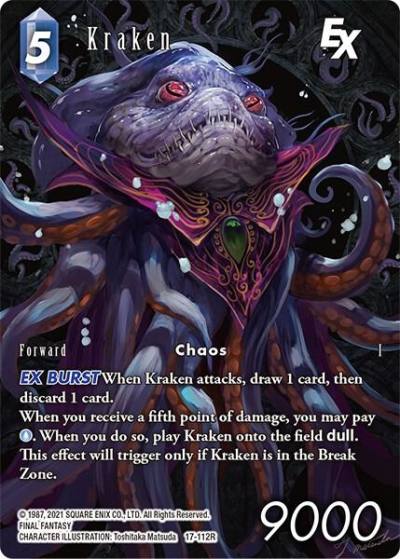 Kraken EX Full Art 17-112R Rebellion's Call Final Fantasy card