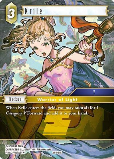 Krile 27-061C Journey of discovery Final Fantasy card