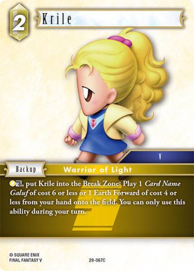 Krile 29-067C Blissful Eternity Final Fantasy card
