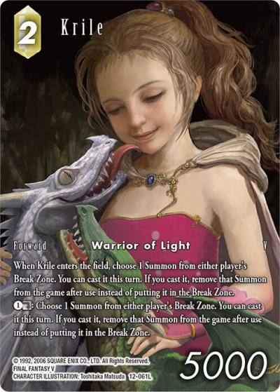 Krile Full Art 12-061L Opus XII Final Fantasy card