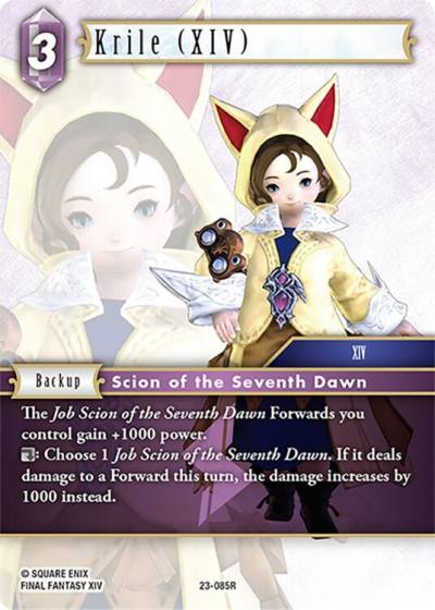 Krile XIV 23-085R Hidden Trials Final Fantasy card