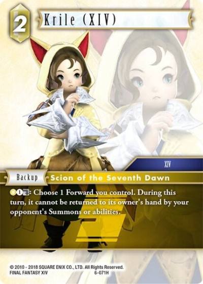 Krile XIV 6-071H Opus VI Final Fantasy card