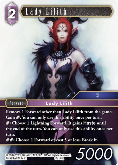 Lady Lilith 15-104L Crystal Dominion Final Fantasy card