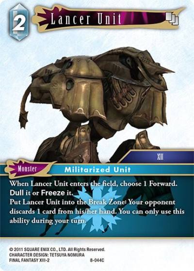 Lancer Unit 8-044C Opus VIII Final Fantasy card