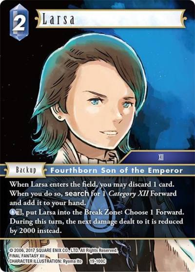 Larsa 19-100C From Nightmares Final Fantasy card