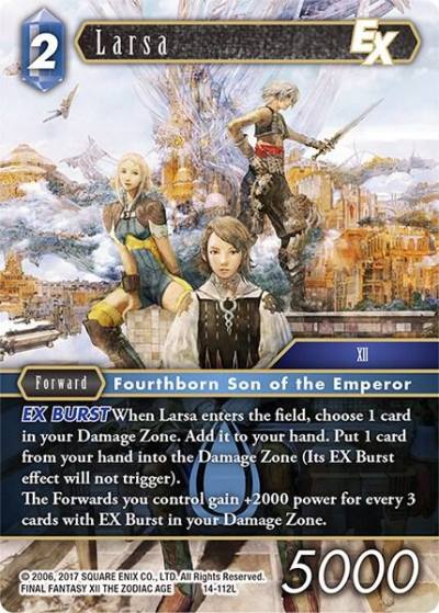 Larsa EX 14-112L Opus XIV: Crystal Abyss Final Fantasy card