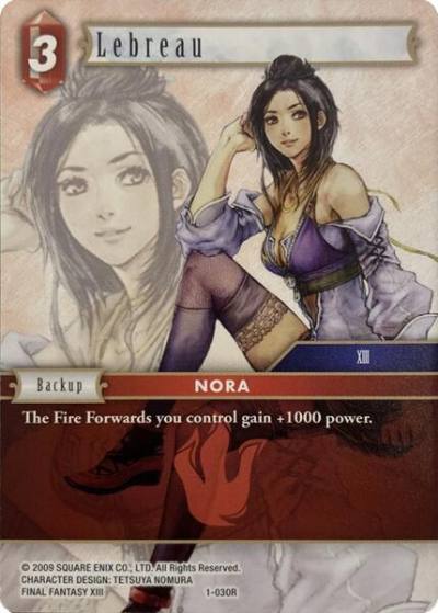 Lebreau 1-030R Deck Exclusive Cards Final Fantasy card